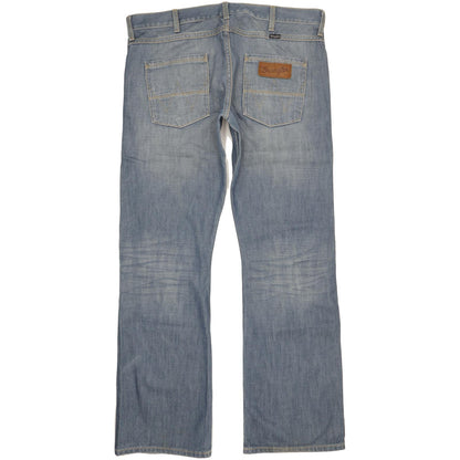 Wrangler Chopper Men Blue Bootcut Regular Jeans W37 L34