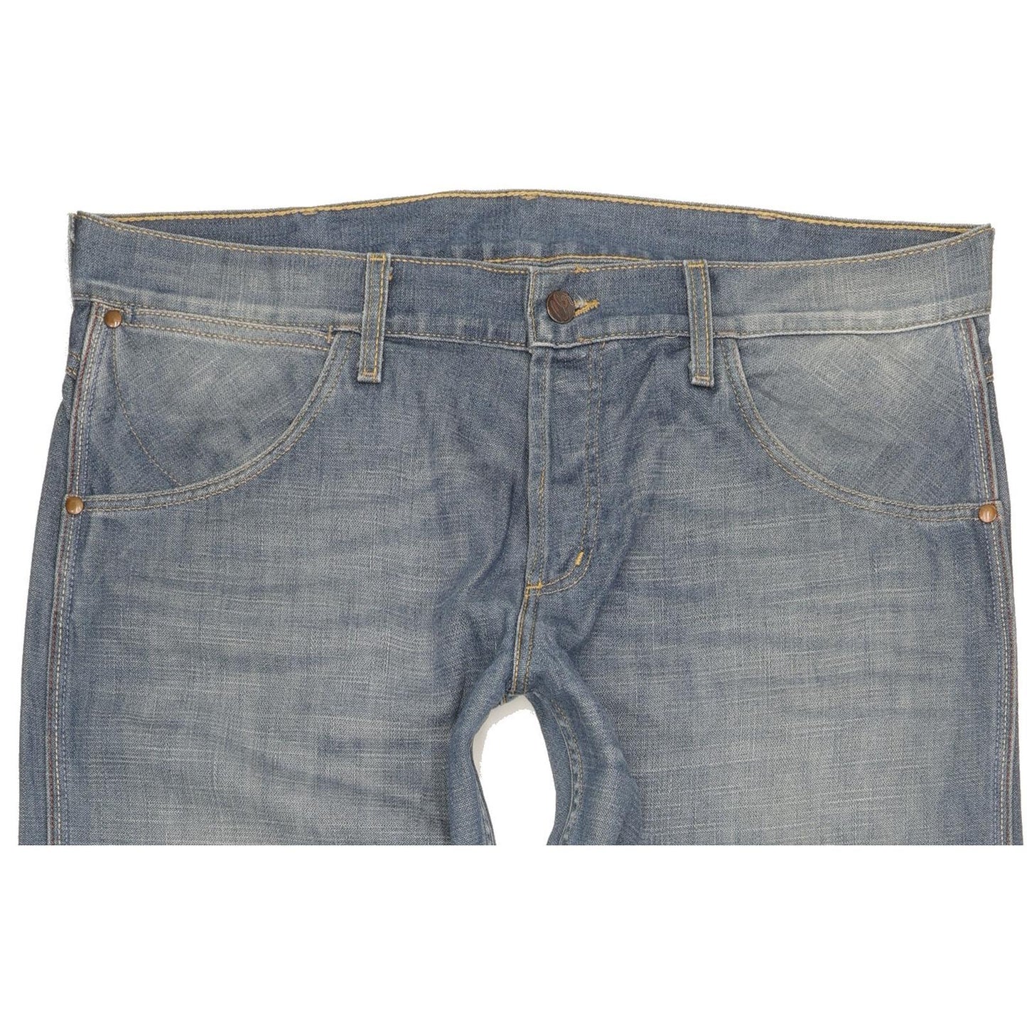 Wrangler Chopper Men Blue Bootcut Regular Jeans W37 L34