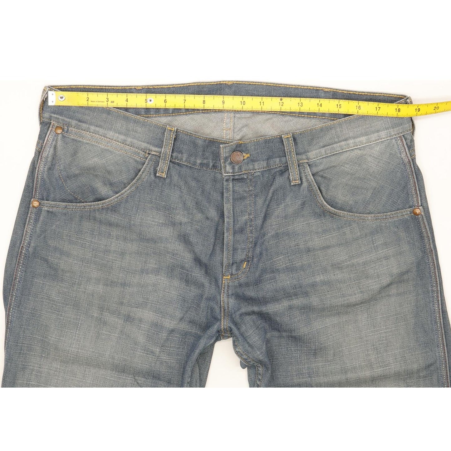 Wrangler Chopper Men Blue Bootcut Regular Jeans W37 L34