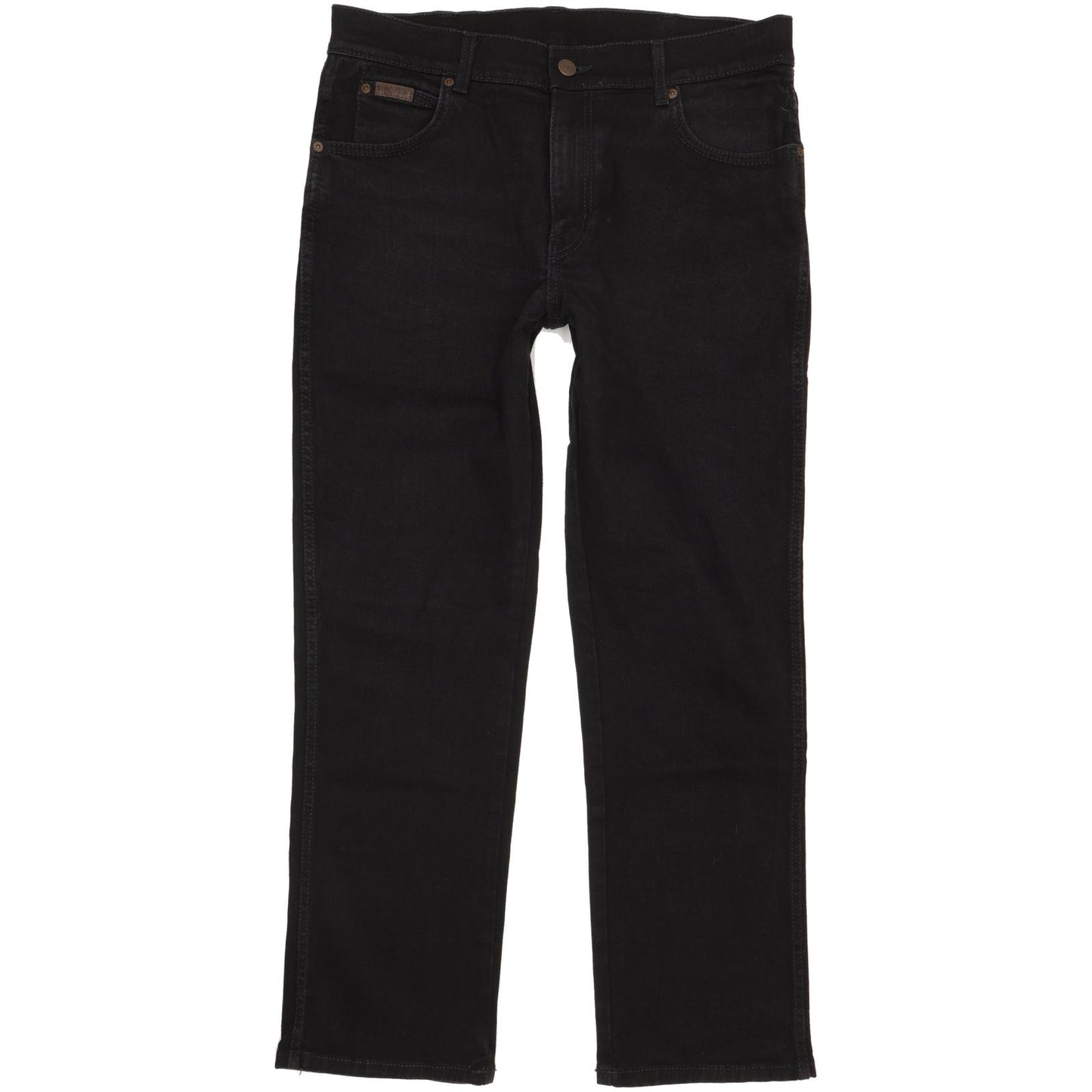 Wrangler Texas Men Black Straight Regular Stretch Jeans W34 L30