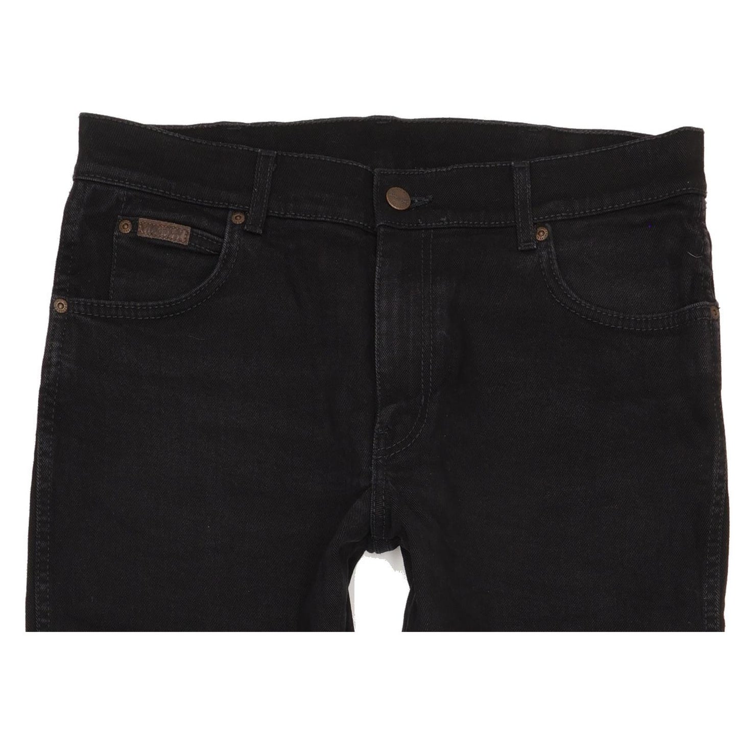Wrangler Texas Men Black Straight Regular Stretch Jeans W34 L30