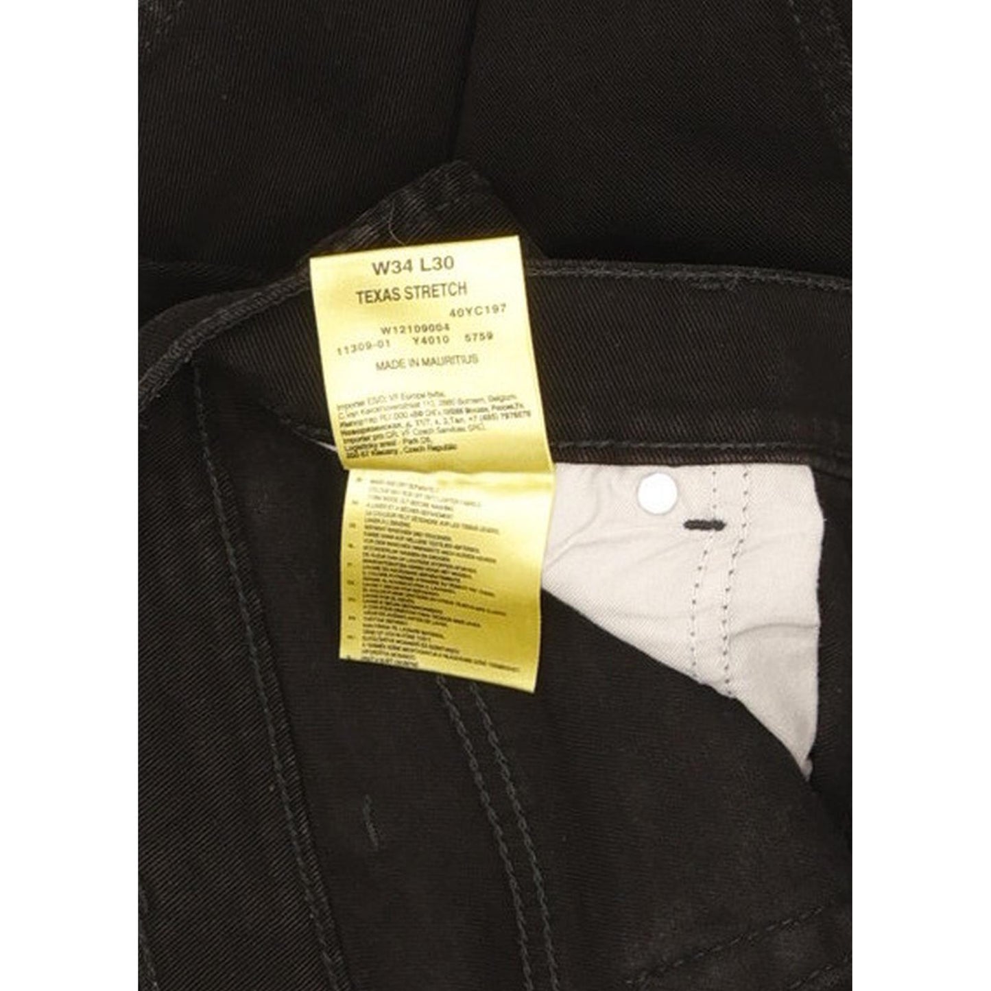 Wrangler Texas Men Black Straight Regular Stretch Jeans W34 L30