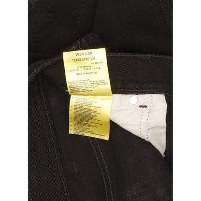 Wrangler Texas Men Black Straight Regular Stretch Jeans W34 L30