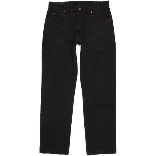 Lee Portland Men Black Straight Regular Jeans W34 L32