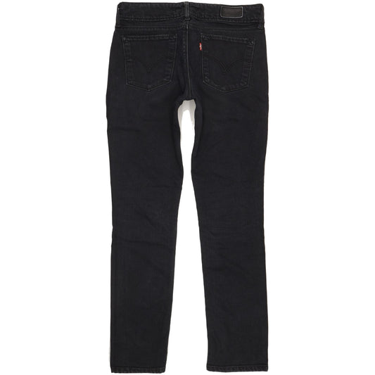 Levi's 571 Women Black Straight Slim Stretch Jeans W30 L31