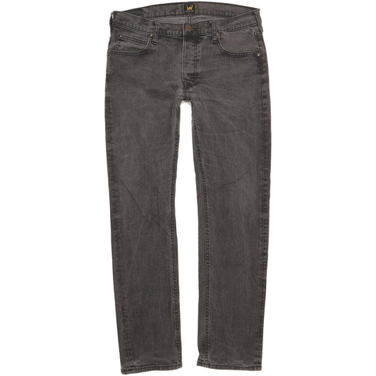 Lee Daren Men Grey Straight Slim Stretch Jeans W34 L32