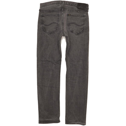 Lee Daren Men Grey Straight Slim Stretch Jeans W34 L32