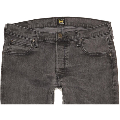 Lee Daren Men Grey Straight Slim Stretch Jeans W34 L32