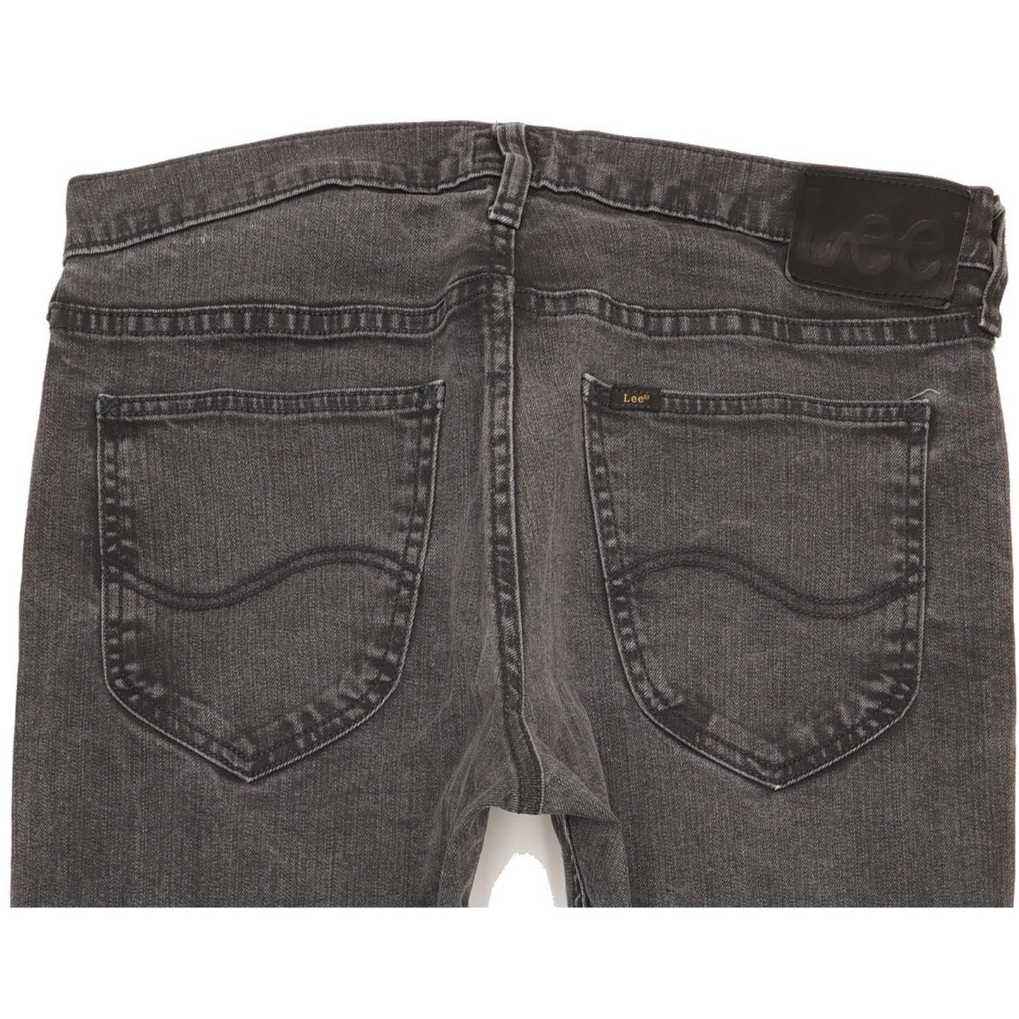 Lee Daren Men Grey Straight Slim Stretch Jeans W34 L32