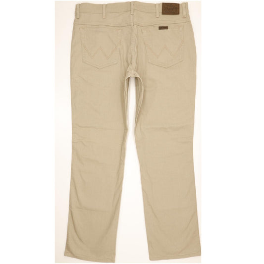Wrangler Durable Quality Men Beige Straight Regular Stretch Jeans W38 L33