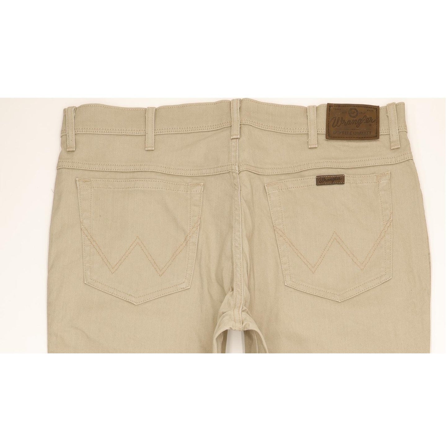 Wrangler Durable Quality Men Beige Straight Regular Stretch Jeans W38 L33