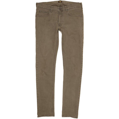 Lee Luke Men Khaki Skinny Slim Stretch Jeans W32 L34