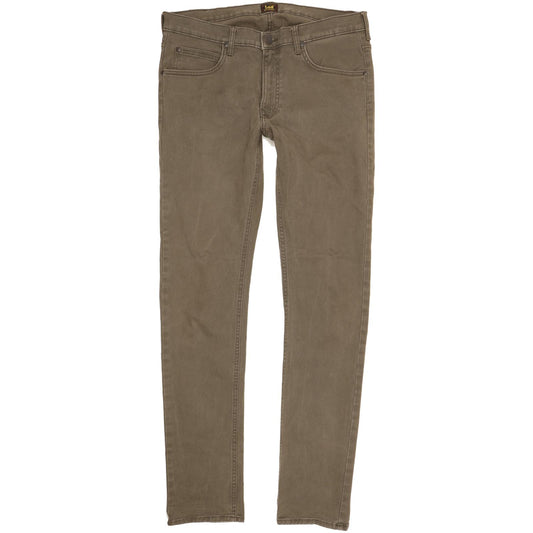 Lee Luke Men Khaki Skinny Slim Stretch Jeans W32 L34