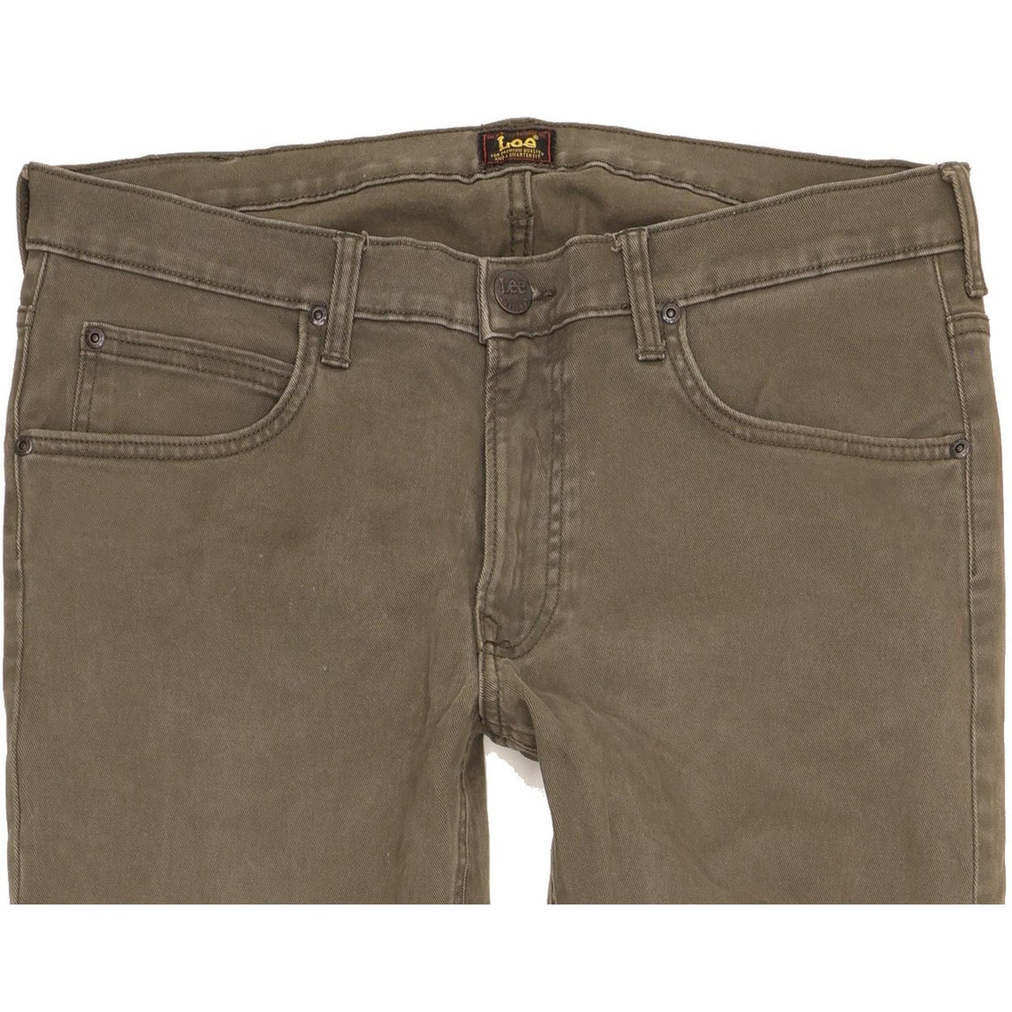Lee Luke Men Khaki Skinny Slim Stretch Jeans W32 L34