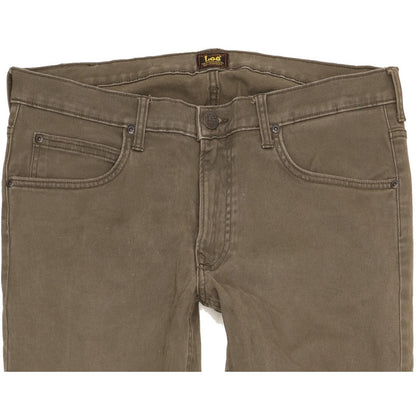Lee Luke Men Khaki Skinny Slim Stretch Jeans W32 L34