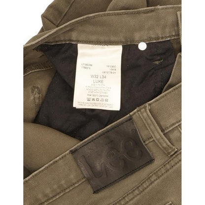 Lee Luke Men Khaki Skinny Slim Stretch Jeans W32 L34
