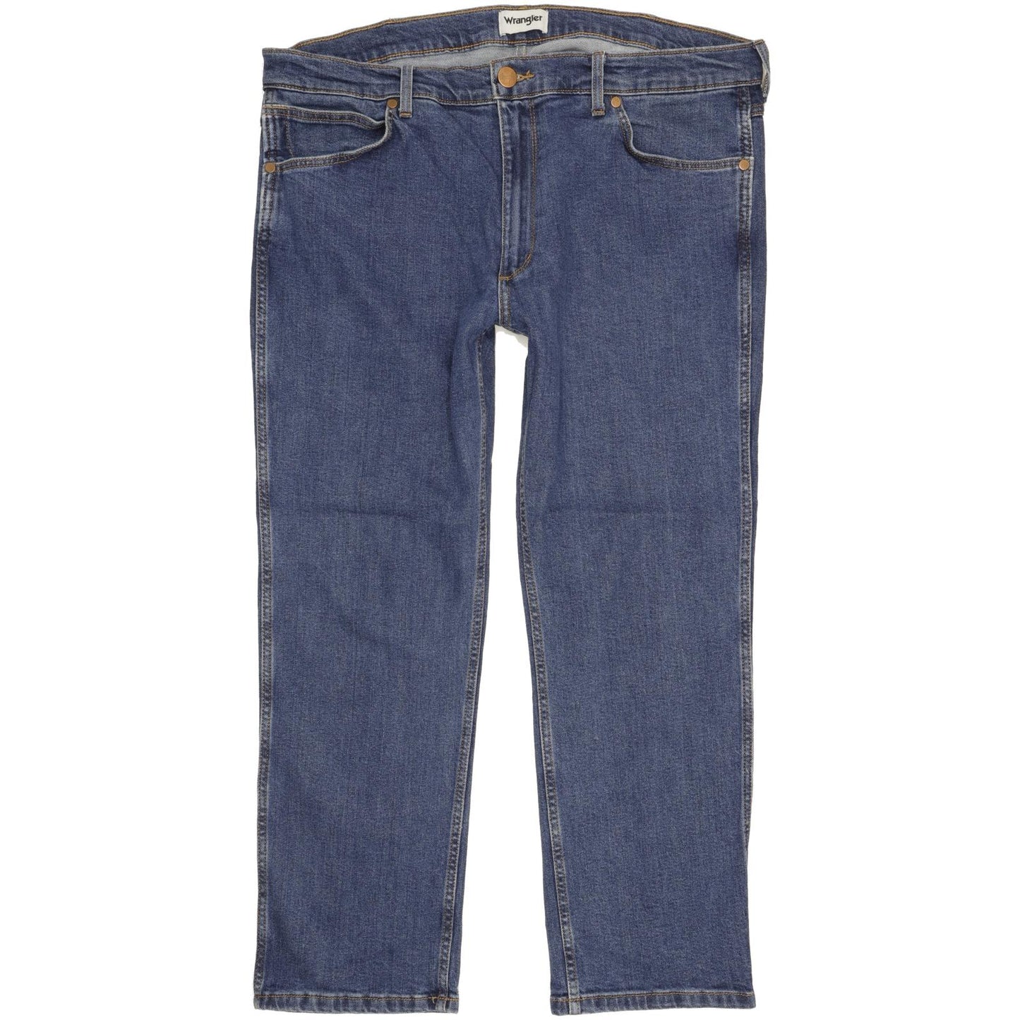 Wrangler Greensboro Men Blue Straight Regular Stretch Jeans W38 L29