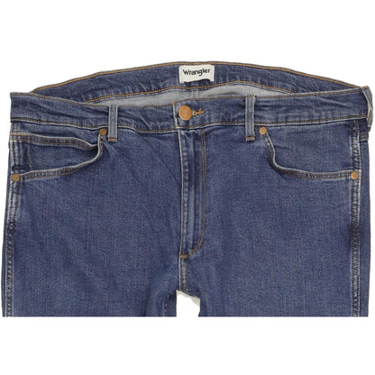 Wrangler Greensboro Men Blue Straight Regular Stretch Jeans W38 L29