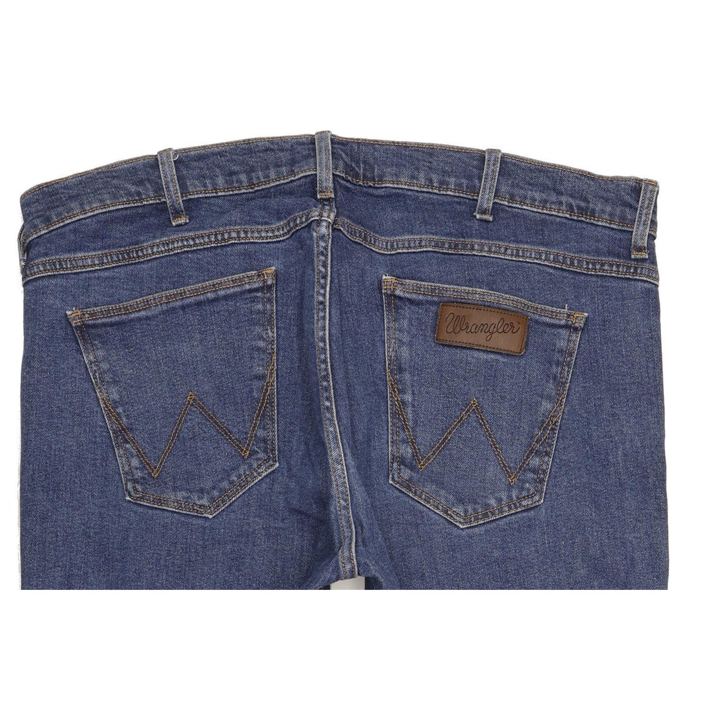 Wrangler Greensboro Men Blue Straight Regular Stretch Jeans W38 L29