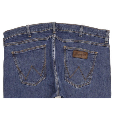Wrangler Greensboro Men Blue Straight Regular Stretch Jeans W38 L29