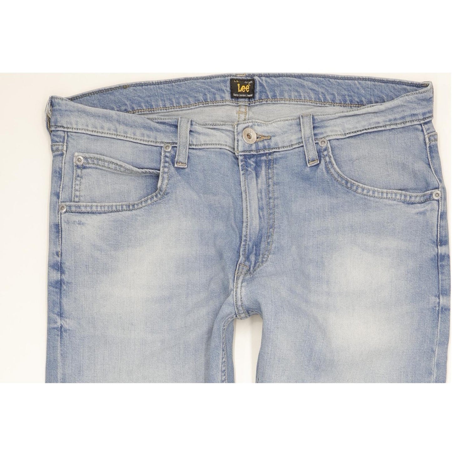 Lee Luke Men Blue Skinny Slim Stretch Jeans W33 L34