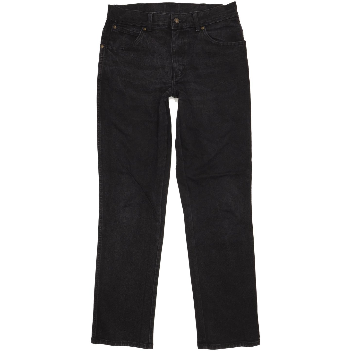 Wrangler Durable Quality Men Black Straight Regular Stretch Jeans W33 L33