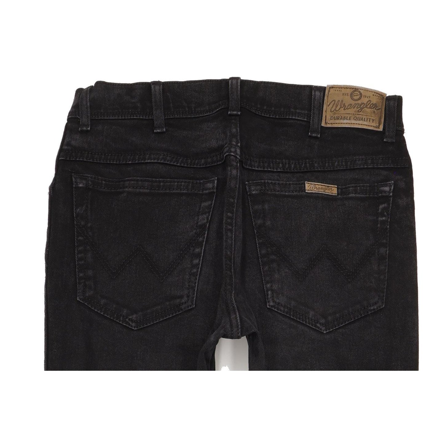 Wrangler Durable Quality Men Black Straight Regular Stretch Jeans W33 L33