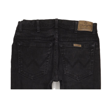 Wrangler Durable Quality Men Black Straight Regular Stretch Jeans W33 L33