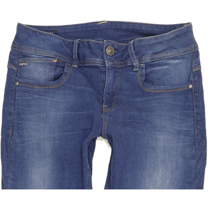 G-Star Lynn Mid Women Blue Skinny Slim Stretch Jeans W31 L27