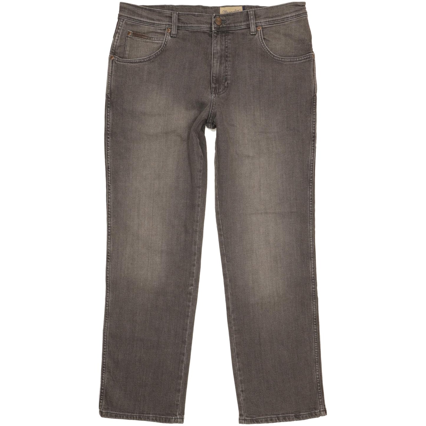 Wrangler Texas Men Grey Straight Regular Stretch Jeans W36 L30