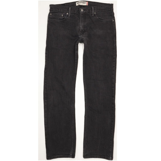 Levi's 514 Men Black Straight Slim Stretch Jeans W34 L32