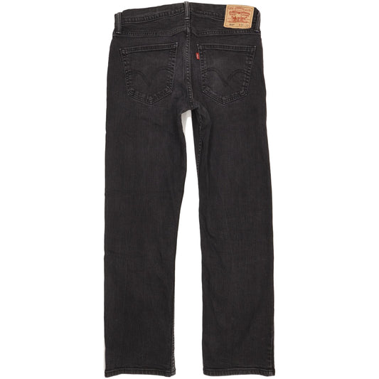 Levi's 514 Men Black Straight Slim Stretch Jeans W34 L32