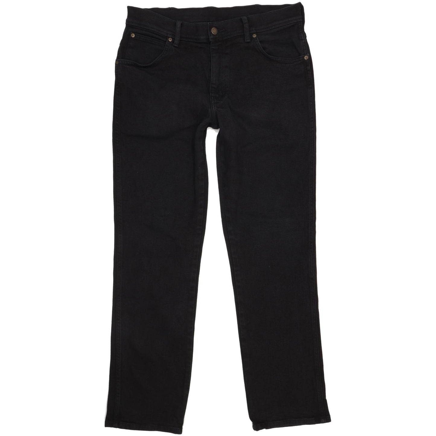 Wrangler Men Black Straight Regular Jeans W34 L31