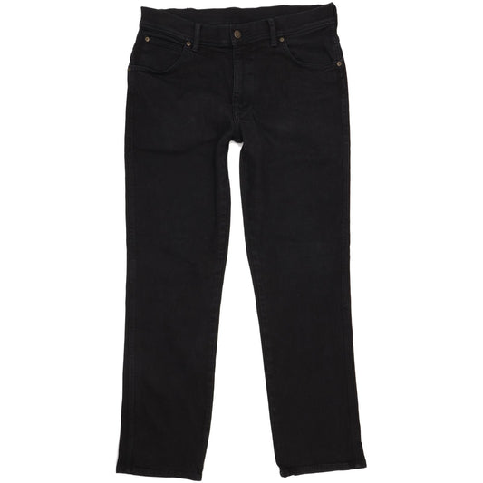 Wrangler Men Black Straight Regular Jeans W34 L31