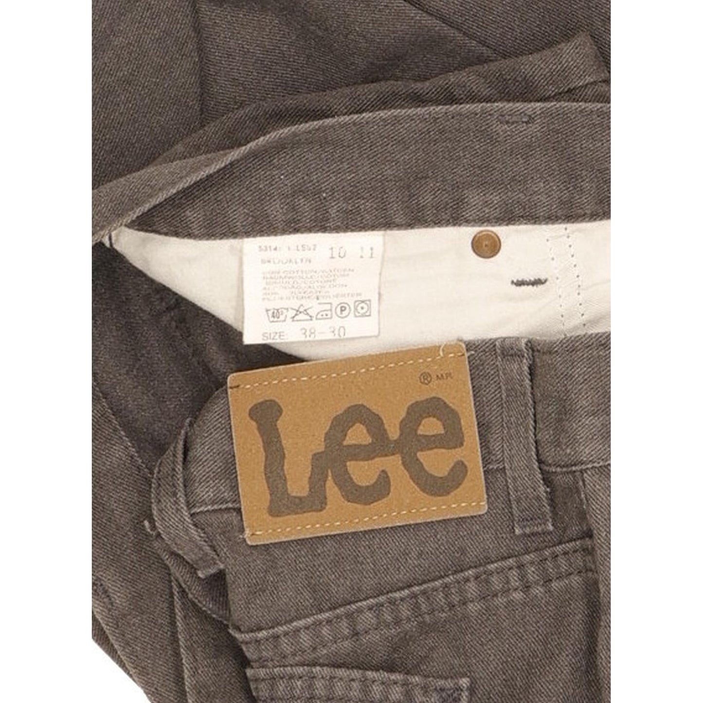 Lee Brooklyn Men Grey Straight Regular Jeans W38 L29