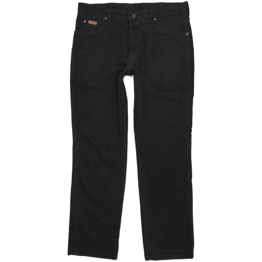 Wrangler Texas Men Black Straight Regular Jeans W36 L32