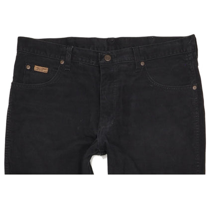 Wrangler Texas Men Black Straight Regular Jeans W36 L32