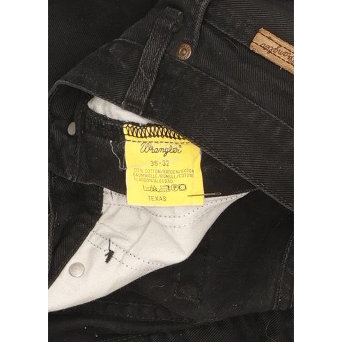 Wrangler Texas Men Black Straight Regular Jeans W36 L32
