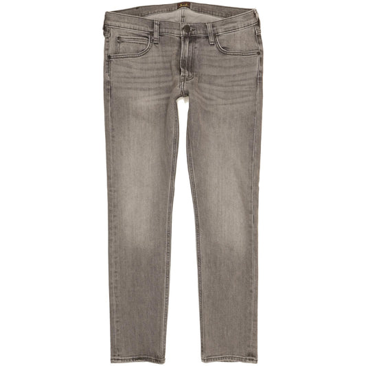 Lee Luke Men Grey Skinny Slim Stretch Jeans W32 L30