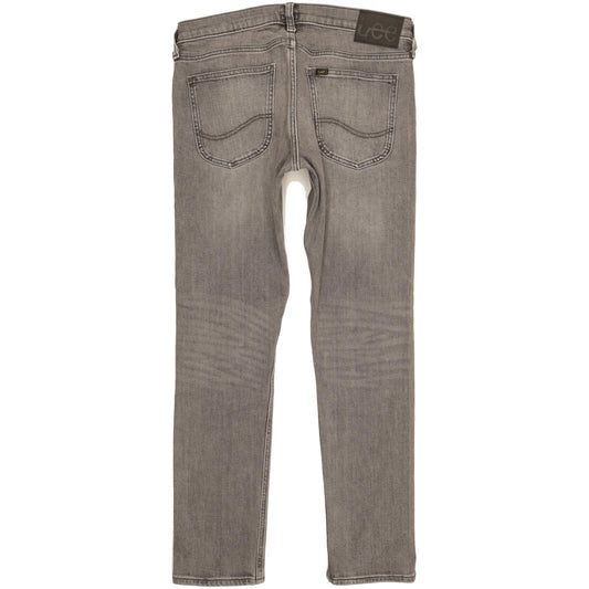 Lee Luke Men Grey Skinny Slim Stretch Jeans W32 L30