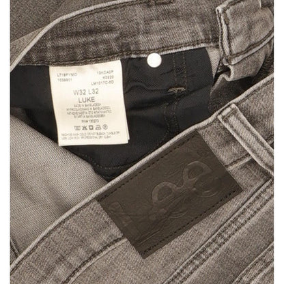 Lee Luke Men Grey Skinny Slim Stretch Jeans W32 L30