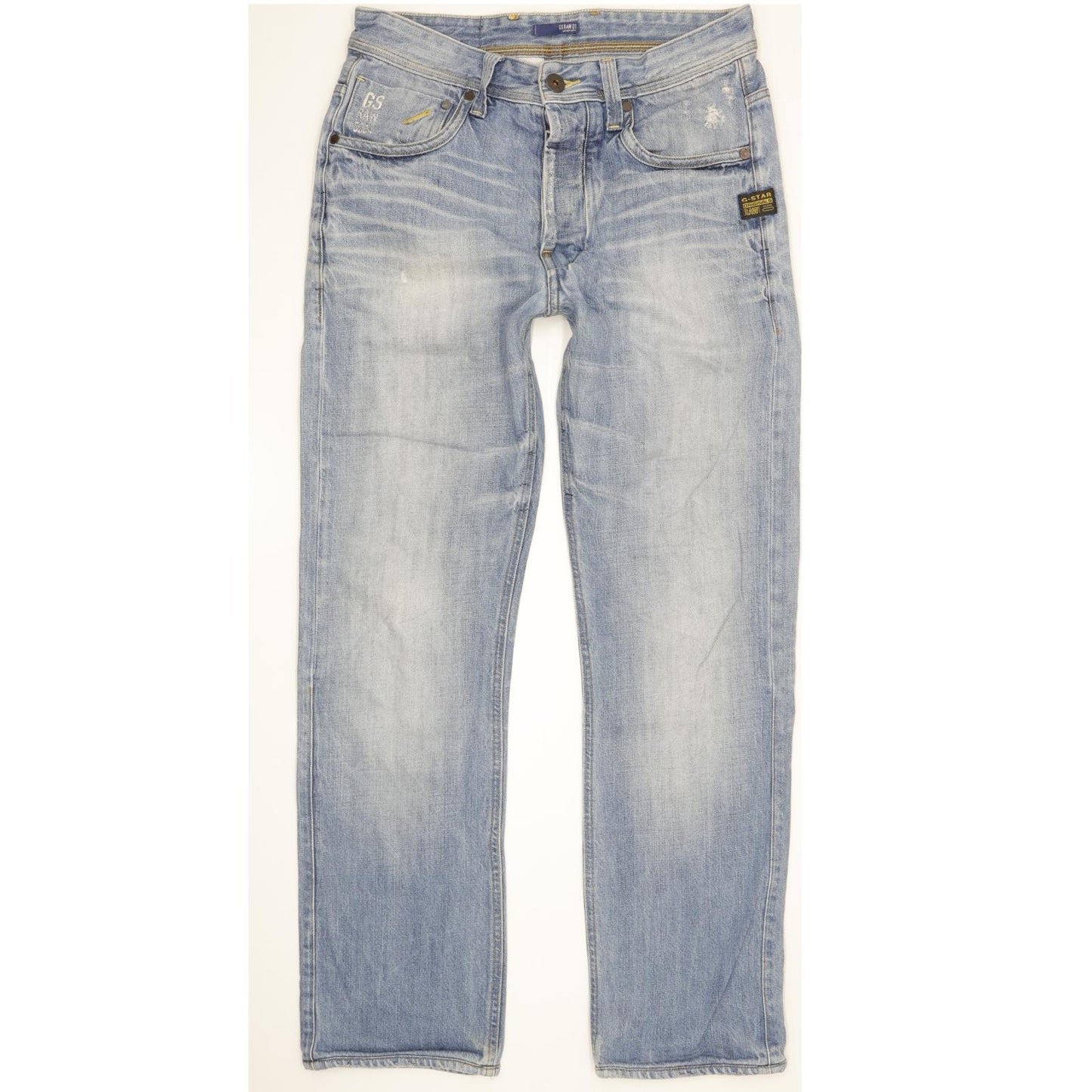 G-Star Attacc Men Blue Straight Regular Jeans W30 L30