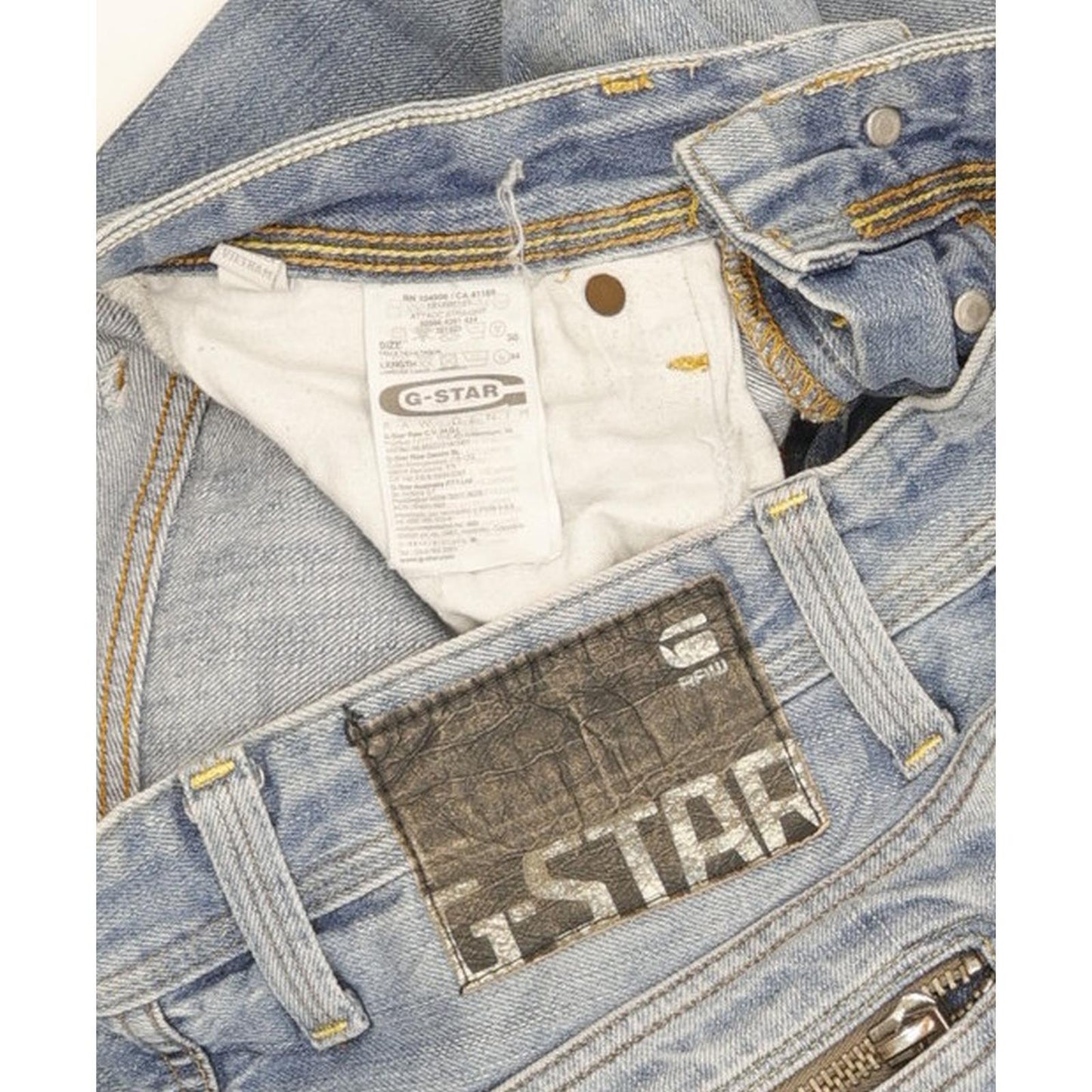 G-Star Attacc Men Blue Straight Regular Jeans W30 L30