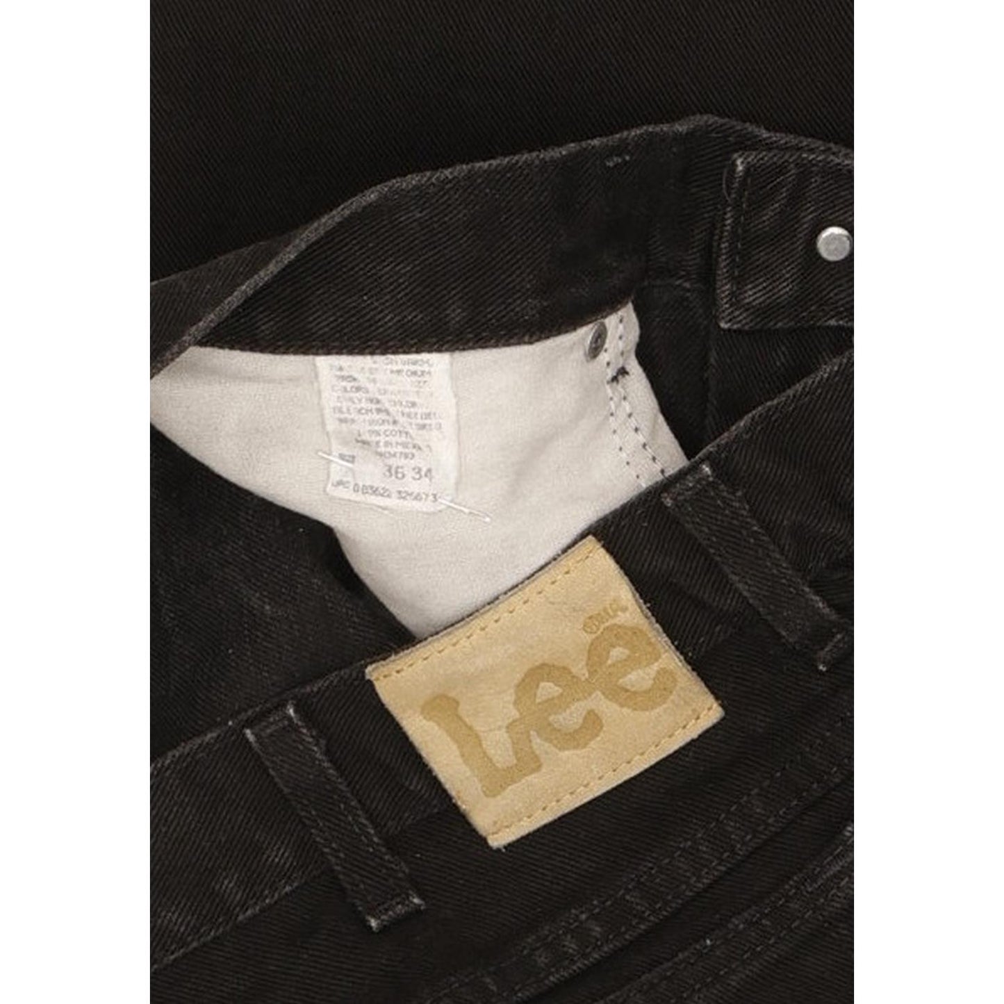 Lee Men Black Straight Regular Jeans W36 L34