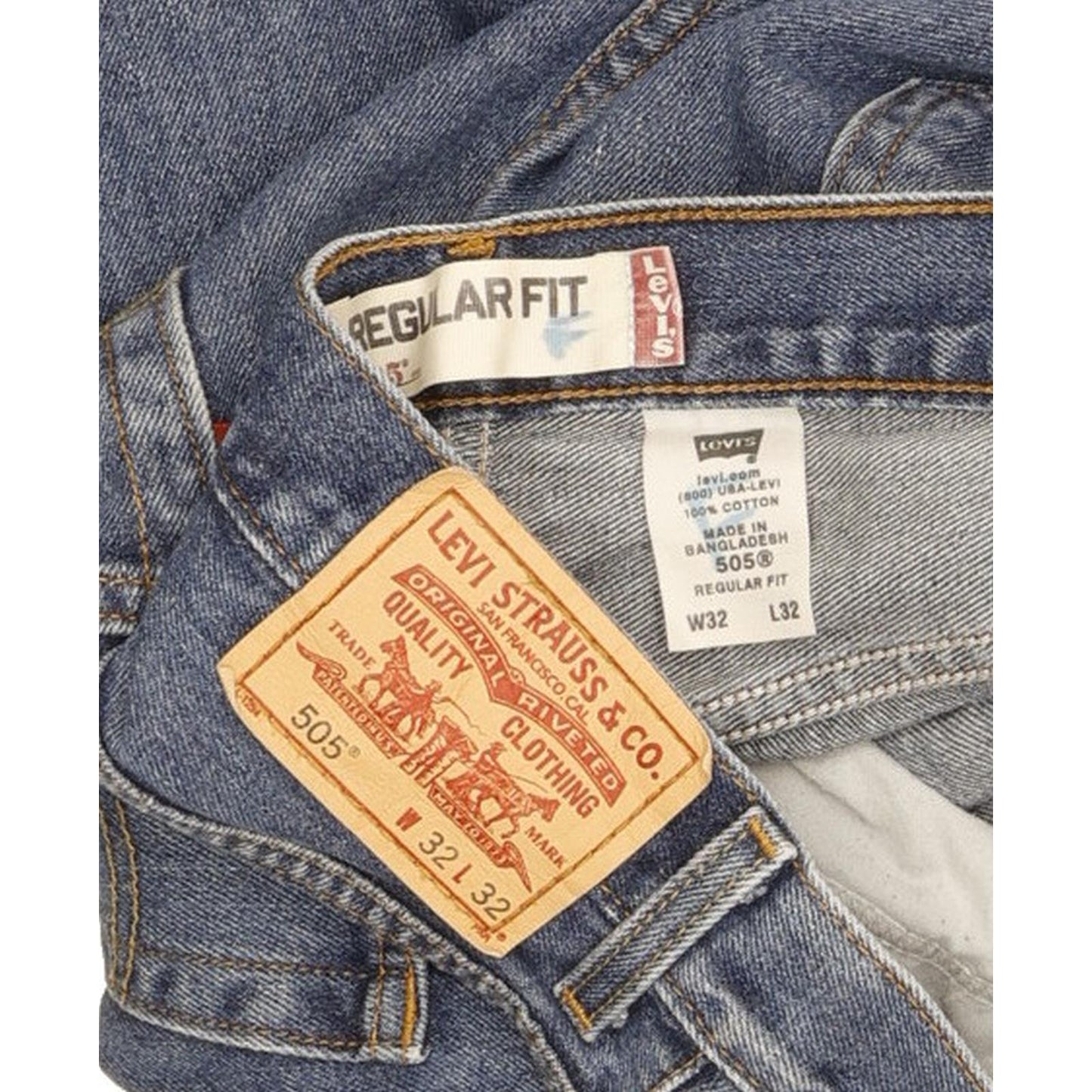 Levi's 505 Men Blue Straight Regular Jeans W32 L31