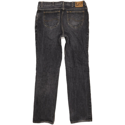 Lee Men Black Straight Regular Jeans W38 L34