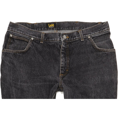 Lee Men Black Straight Regular Jeans W38 L34