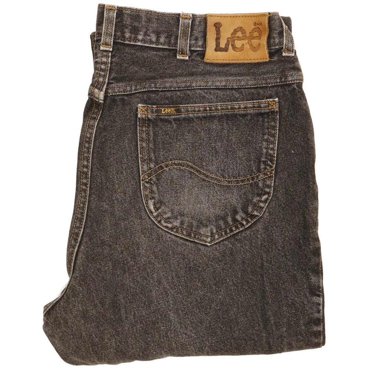 Lee Men Black Straight Regular Jeans W38 L34