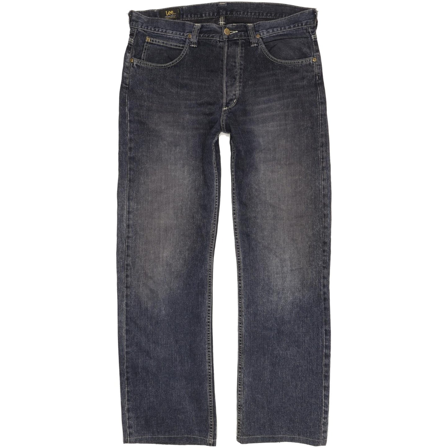 Lee Nash Men Blue Straight Regular Jeans W34 L32