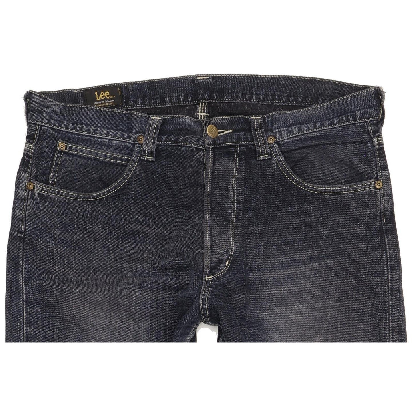 Lee Nash Men Blue Straight Regular Jeans W34 L32